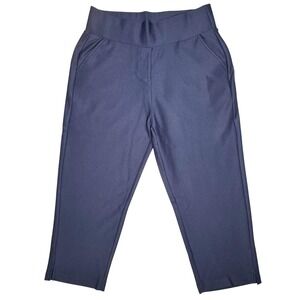 Tapata Womens Navy Blue Dress Pants Cropped Inseam 19" Sz M Work Athleisure NWT